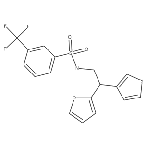N-[2-(furan-2-yl)-2-(thiophen-3-yl)ethyl]-3-(trifluoromethyl)benzene-1-sulfonamide Structure