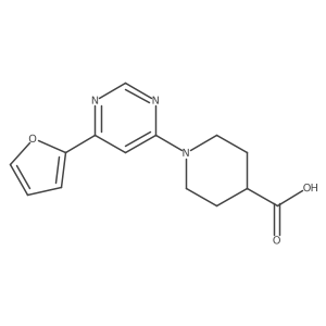 1-[6-(Furan-2-yl)pyrimidin-4-yl]piperidine-4-carboxylic acid Structure