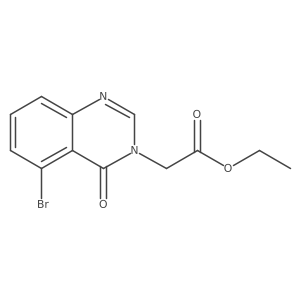 5-Bromo-4-oxo-3(4h)-quinazolineacetic acid ethyl ester Structure