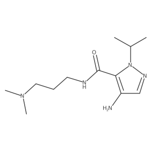 4-amino-N-[3-(dimethylamino)propyl]-1-(propan-2-yl)-1H-pyrazole-5-carboxamide结构式