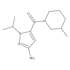 1-Isopropyl-5-[(3-methylpiperidin-1-yl)carbonyl]-1H-pyrazol-3-amine结构式