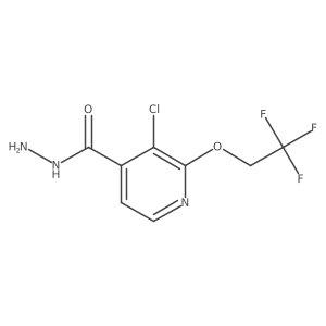 3-Chloro-2-(2,2,2-trifluoroethoxy)isonicotinohydrazide结构式