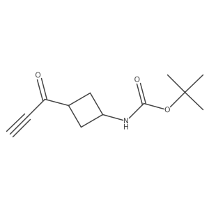 tert-butyl N-[3-(prop-2-ynoyl)cyclobutyl]carbamate结构式
