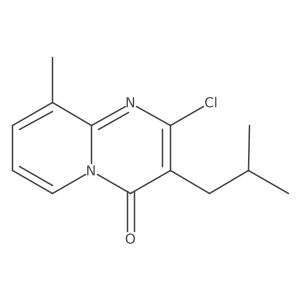 2-chloro-9-methyl-3-(2-methylpropyl)-4H-pyrido[1,2-a]pyrimidin-4-one结构式