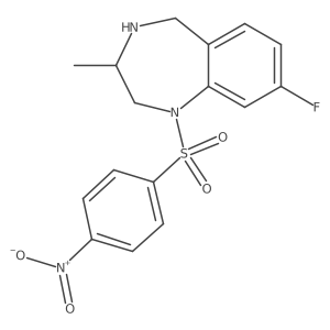 8-fluoro-3-methyl-1-(4-nitrobenzenesulfonyl)-2,3,4,5-tetrahydro-1H-1,4-benzodiazepine结构式