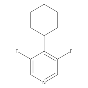 4-Cyclohexyl-3,5-difluoropyridine结构式