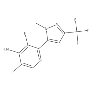 2,6-difluoro-3-[1-methyl-3-(trifluoromethyl)-1H-pyrazol-5-yl]aniline结构式