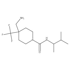 4-(aminomethyl)-N-(3-methylbutan-2-yl)-4-(trifluoromethyl)piperidine-1-carboxamide Structure