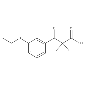 3-(3-Ethoxyphenyl)-3-fluoro-2,2-dimethylpropanoic acid结构式
