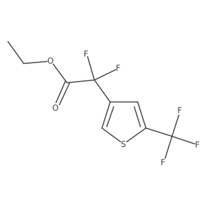 Ethyl 2,2-difluoro-2-[5-(trifluoromethyl)thiophen-3-yl]acetate结构式