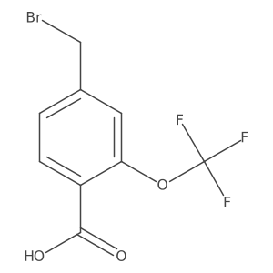 4-Bromomethyl-2-(trifluoromethoxy)benzoic acid Structure