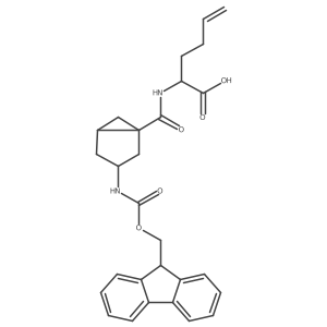 2-{[3-({[(9H-fluoren-9-yl)methoxy]carbonyl}amino)bicyclo[3.1.0]hexan-1-yl]formamido}hex-5-enoic acid Structure
