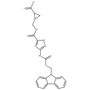 2-({[5-({[(9H-fluoren-9-yl)methoxy]carbonyl}amino)-1H-1,2,4-triazol-3-yl]formamido}methyl)cyclopropane-1-carboxylic acid Structure