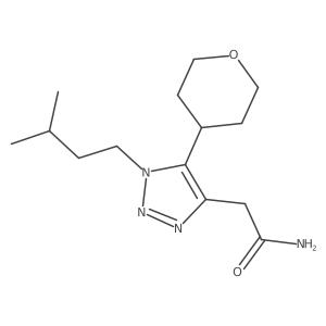 2-[1-(3-methylbutyl)-5-(oxan-4-yl)-1H-1,2,3-triazol-4-yl]acetamide结构式