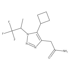 2-[5-cyclobutyl-1-(1,1,1-trifluoropropan-2-yl)-1H-1,2,3-triazol-4-yl]acetamide Structure