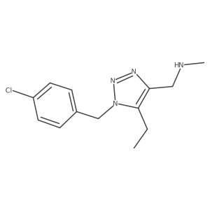 ({1-[(4-chlorophenyl)methyl]-5-ethyl-1H-1,2,3-triazol-4-yl}methyl)(methyl)amine Structure