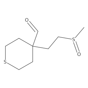 4-(2-Methanesulfinylethyl)thiane-4-carbaldehyde结构式