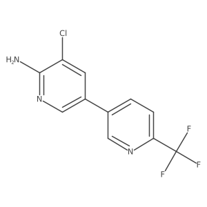 3-Chloro-5-[6-(trifluoromethyl)pyridin-3-yl]pyridin-2-amine Structure