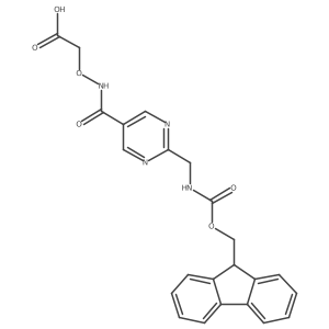 2-[({2-[({[(9H-fluoren-9-yl)methoxy]carbonyl}amino)methyl]pyrimidin-5-yl}formamido)oxy]acetic acid结构式