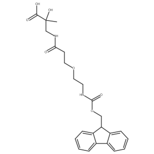 3-{3-[2-({[(9H-fluoren-9-yl)methoxy]carbonyl}amino)ethoxy]propanamido}-2-hydroxy-2-methylpropanoic acid Structure