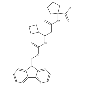 1-[3-cyclobutyl-3-({[(9H-fluoren-9-yl)methoxy]carbonyl}amino)propanamido]cyclopentane-1-carboxylic acid Structure