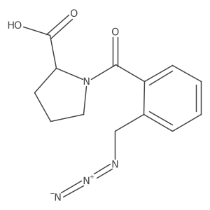 (2R)-1-[2-(Azidomethyl)benzoyl]pyrrolidine-2-carboxylic acid Structure