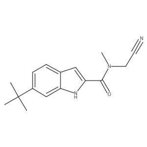 6-Tert-butyl-N-(cyanomethyl)-N-methyl-1H-indole-2-carboxamide结构式