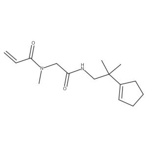 N-({[2-(cyclopent-1-en-1-yl)-2-methylpropyl]carbamoyl}methyl)-N-methylprop-2-enamide Structure