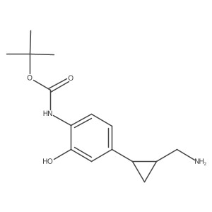 tert-butyl N-[4-[(1R,2R)-2-(aminomethyl)cyclopropyl]-2-hydroxy-phenyl]carbamate Structure