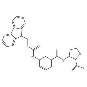 rac-3-[(1R,5S)-5-({[(9H-fluoren-9-yl)methoxy]carbonyl}amino)cyclohex-3-ene-1-amido]oxolane-2-carboxylic acid Structure