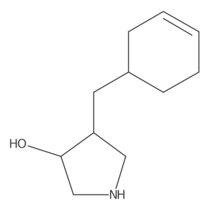 rac-(3R,4S)-4-[(cyclohex-3-en-1-yl)methyl]pyrrolidin-3-ol结构式