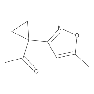 1-[1-(5-Methyl-1,2-oxazol-3-yl)cyclopropyl]ethan-1-one结构式