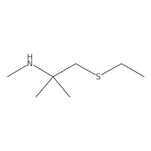 [1-(Ethylsulfanyl)-2-methylpropan-2-yl](methyl)amine Structure