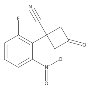 1-(2-Fluoro-6-nitrophenyl)-3-oxocyclobutane-1-carbonitrile Structure