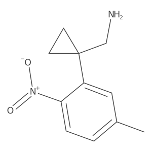 [1-(5-Methyl-2-nitrophenyl)cyclopropyl]methanamine结构式