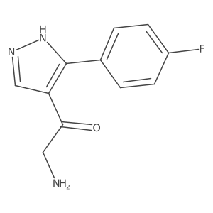 2-amino-1-[3-(4-fluorophenyl)-1H-pyrazol-4-yl]ethan-1-one Structure