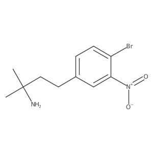 4-(4-Bromo-3-nitrophenyl)-2-methylbutan-2-amine结构式