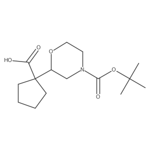 1-{4-[(Tert-butoxy)carbonyl]morpholin-2-yl}cyclopentane-1-carboxylic acid Structure