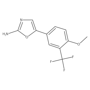 5-[4-Methoxy-3-(trifluoromethyl)phenyl]-1,3-oxazol-2-amine Structure