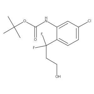 tert-butyl N-[5-chloro-2-(1,1-difluoro-3-hydroxypropyl)phenyl]carbamate结构式