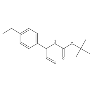 tert-butyl N-[1-(4-ethylphenyl)-2-oxoethyl]carbamate结构式