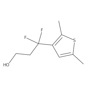 3-(2,5-Dimethylthiophen-3-yl)-3,3-difluoropropan-1-ol结构式