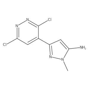 3-(3,6-dichloropyridazin-4-yl)-1-methyl-1H-pyrazol-5-amine结构式