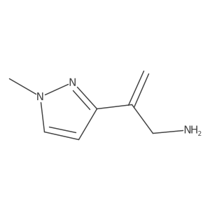 2-(1-methyl-1H-pyrazol-3-yl)prop-2-en-1-amine结构式