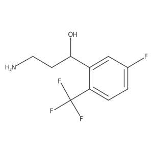 3-Amino-1-[5-fluoro-2-(trifluoromethyl)phenyl]propan-1-ol结构式