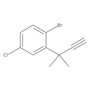 1-Bromo-4-chloro-2-(2-methylbut-3-yn-2-yl)benzene结构式
