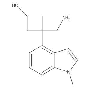 3-(aminomethyl)-3-(1-methyl-1H-indol-4-yl)cyclobutan-1-ol结构式