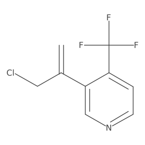 3-(3-Chloroprop-1-en-2-yl)-4-(trifluoromethyl)pyridine结构式