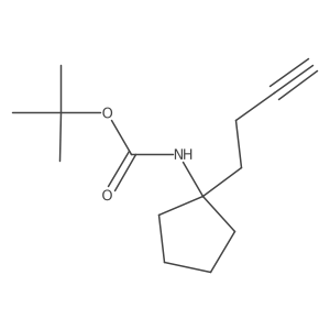 tert-butyl N-[1-(but-3-yn-1-yl)cyclopentyl]carbamate Structure