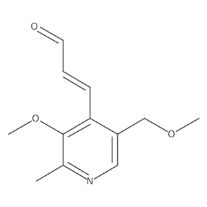 3-[3-Methoxy-5-(methoxymethyl)-2-methylpyridin-4-yl]prop-2-enal Structure